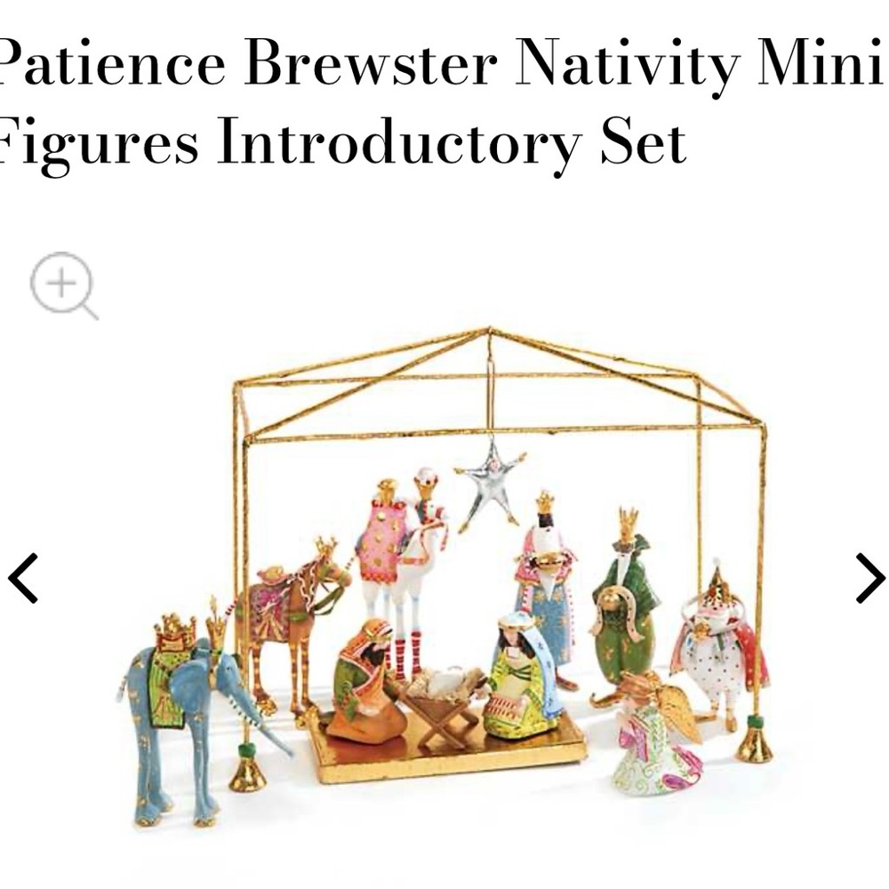 Mackenzie-Childs Patience Brewster Nativity Mini Figures Introductory Set - NWT